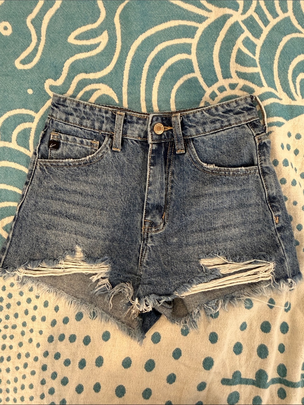 KanCan Distressed Denim Shorts